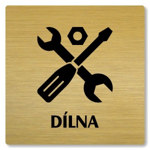 Dílna, 148x148mm, zlatá, Nevada